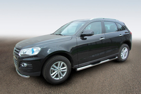 Защита порогов d76 с проступями Zotye T600 (2015-2020) ZOT-003