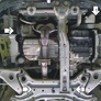 Защита картера и КПП (сталь) Motodor Mitsubishi Galant (2003-2006)