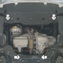 Защита картера и КПП (сталь) Motodor Peugeot Partner Tepee (2008-2024)