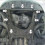 Защита картера и КПП (сталь) Motodor Renault Megane (2002-2010)