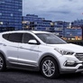 Пороги алюминиевые Black Hyundai Santa Fe Premium (2015-2016)