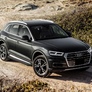 Пороги алюминиевые Black Audi Q5 (2017-2020)