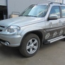 Пороги алюминиевые Luxe Silver Chevrolet Niva BERTONE (2010-2020)