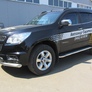 Пороги алюминиевые Luxe Black черные Chevrolet Trailblazer (2012-2020)