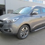 Пороги алюминиевые Luxe Black черные Hyundai ix35 (2010-2015)