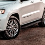 Пороги алюминиевые Slitkoff Optima Black черные Jeep Grand Cherokee (2011-2023)