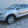 Пороги алюминиевые Slitkoff Optima Black черные Nissan Qashqai (2014-2024)