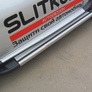 Пороги алюминиевые Luxe Silver серебристые Renault Duster (2011-2015)