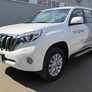 Пороги алюминиевые Luxe Black черные Toyota Land Cruiser Prado (2013-2017)