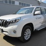 Пороги алюминиевые Luxe Silver серебристые Toyota Land Cruiser Prado (2013-2017)