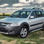 Пороги алюминиевые Bmw-Style Lada Largus Cross (2014-2021)