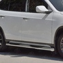 Пороги труба d76 с накладкой вариант 1 RUSSTAL Brilliance V5 (2014-2018)