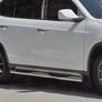 Пороги труба d76 с накладкой вариант 2 RUSSTAL Brilliance V5 (2014-2018)