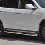 Пороги труба d76 с накладкой вариант 3 RUSSTAL Brilliance V5 (2014-2018)