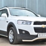 Пороги труба d63 вариант 1 RUSSTAL Chevrolet Captiva (2013-2016)