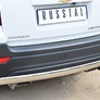 Защита заднего бампера d75х42 дуга RUSSTAL Chevrolet Captiva (2013-2016)