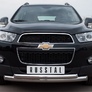 Защита переднего бампера d76х63 дуга RUSSTAL Chevrolet Captiva (2011-2013)