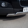 Защита переднего бампера d75х42/75х42 овалы RUSSTAL Chevrolet Captiva (2011-2013)