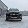 Защита переднего бампера d57+d42 двойная радиусная Chevrolet Captiva (2013-2020)