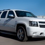 Защита переднего бампера d75х42 овал RUSSTAL Chevrolet Tahoe (2012-2014)