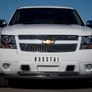 Защита переднего бампера d76х63 RUSSTAL Chevrolet Tahoe (2012-2014)
