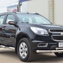 Пороги труба d76 с накладкой вариант 3 RUSSTAL Chevrolet Trailblazer (2013-2019)