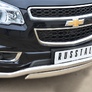 Защита переднего бампера d63 волна - 75х42 дуга RUSSTAL Chevrolet Trailblazer (2013-2019)