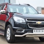 Защита переднего бампера d63 волна - 75х42 дуга RUSSTAL Chevrolet Trailblazer (2013-2019)