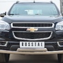 Защита переднего бампера d75х42 дуга - 75х42 дуга RUSSTAL Chevrolet Trailblazer (2013-2019)