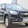 Защита переднего бампера d75х42 дуга - 75х42 дуга RUSSTAL Chevrolet Trailblazer (2013-2019)