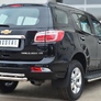 Защита заднего бампера d63 дуга - d42 дуга RUSSTAL Chevrolet Trailblazer (2013-2019)