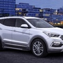 Пороги алюминиевые Bmw-Style Hyundai Santa Fe Premium (2015-2016)