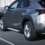 Пороги алюминиевые Silver new Lexus NX (2014-2019)