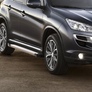 Пороги алюминиевые Silver new Peugeot  4008 (2012-2016)