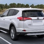 Пороги алюминиевые Silver new Toyota Rav 4 (2013-2019)