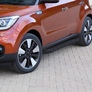 Пороги алюминиевые Black new Kia Soul (2017-2019)