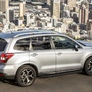 Пороги алюминиевые Black new Subaru Forester (2013-2018)