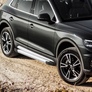 Пороги алюминиевые Silver new Audi Q5 (2017-2020)