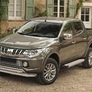 Пороги алюминиевые Silver new Mitsubishi L200 (2006-2024)