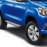 Пороги алюминиевые Silver new Toyota Hilux (2015-2024)