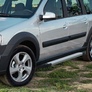 Пороги алюминиевые Silver new Lada Largus Cross (2014-2021)