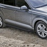 Пороги алюминиевые Black new Audi Q7 (2015-2020)