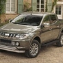 Пороги алюминиевые Black new Mitsubishi L200 (2006-2024)