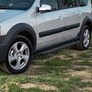 Пороги алюминиевые Black new Lada Largus Cross (2014-2021)