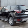 Защита заднего бампера уголки d42 дуга RUSSTAL Ford Kuga (2016-2019)