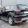 Защита заднего бампера уголки d63 секции RUSSTAL Ford Kuga (2016-2019)