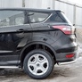 Защита заднего бампера уголки d63 секции RUSSTAL Ford Kuga (2016-2019)