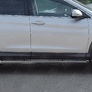 Пороги труба 75х42 овал с проступью (дв. 2.0) RUSSTAL Honda CR-V (2015-2016)