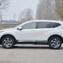 Пороги труба 75х42 овал с проступью RUSSTAL Honda CR-V (2017-2023)