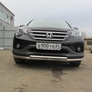 Защита переднего бампера d57+d57 двойная  Honda CR-V (2L) (2012-2017)